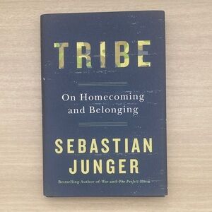 Navy Blue Hardcover Book - Tribe by Sebastian Junger